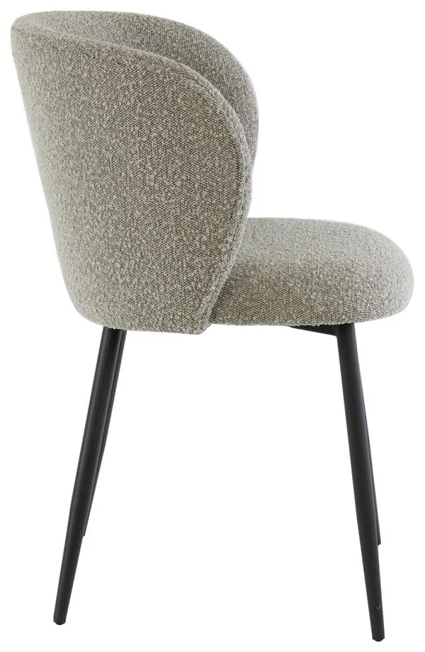 Sivé čalúnené jedálenské kreslo Elyna – Light &amp; Living