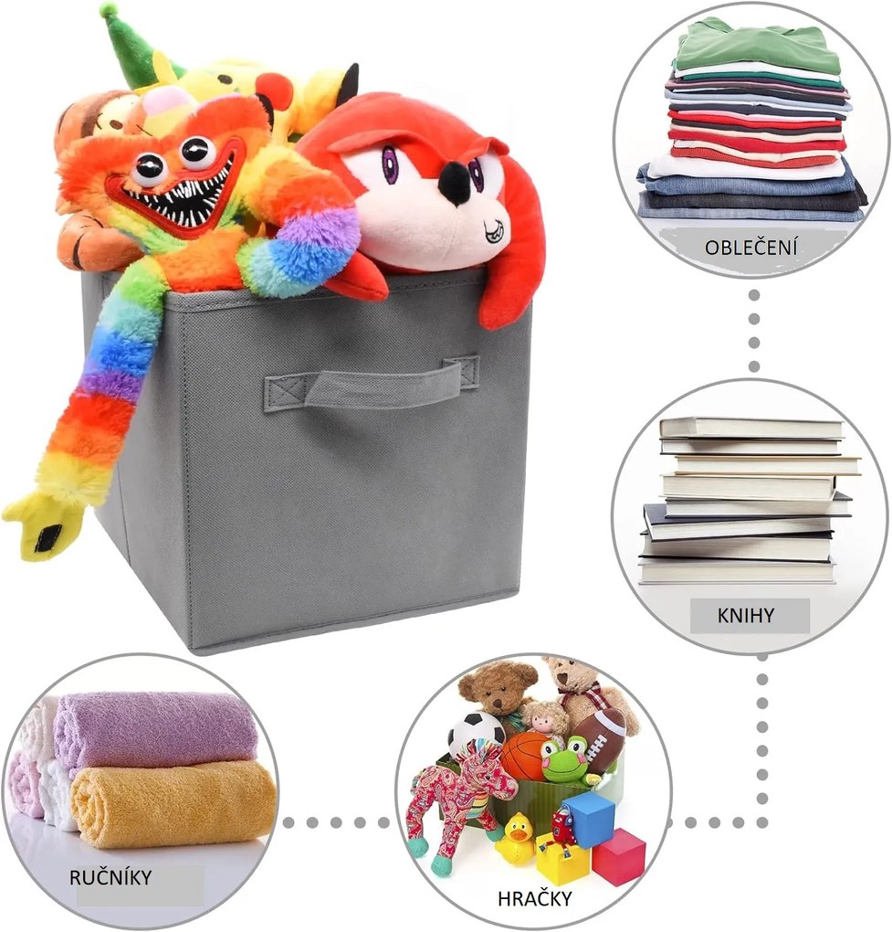 Zeller Present Organizér na oblečenie a spodnú bielizeň 26x26x26 cm, sivý NON-W