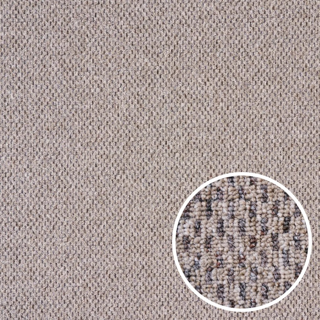 Metrážny koberec Rubin 2114 sand, na mieru, šíře 4m, béžová, ab (mriežka), chodba / predsieň, Timzo