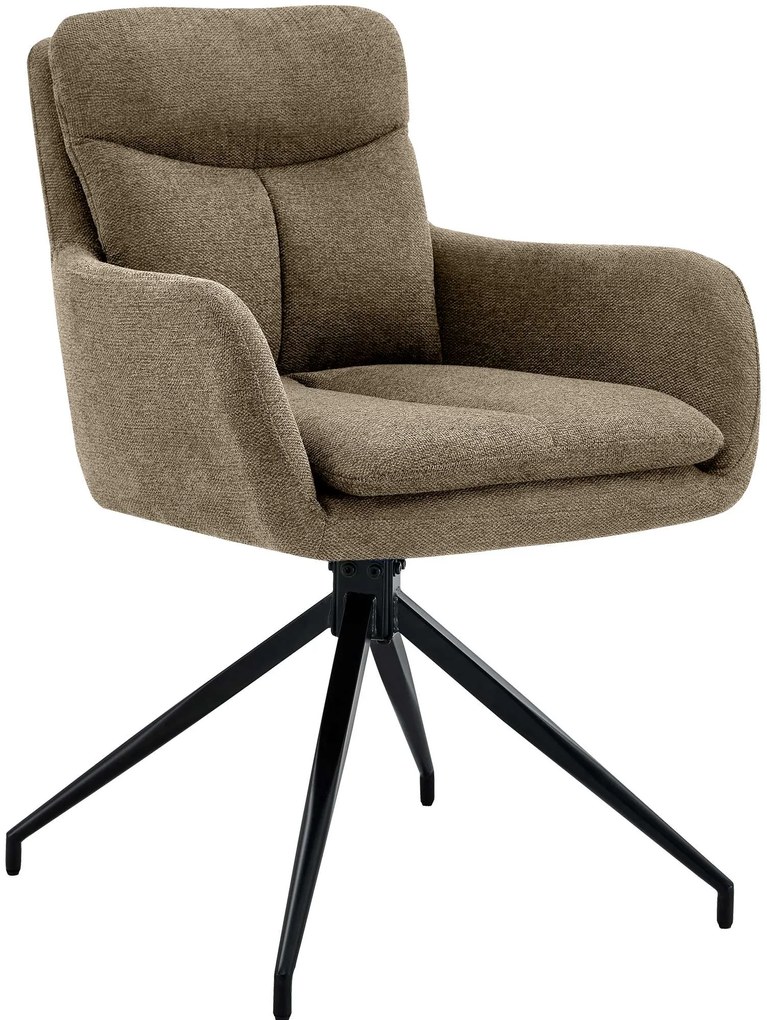 Jedálenská stolička Somers - látka - hnedá