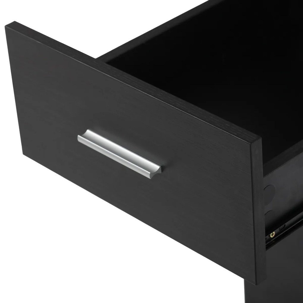 Kancelársky stôl 3218 OAK, čierny a dubový