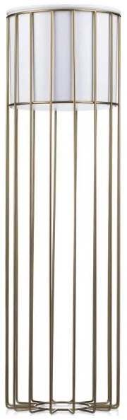 Kovový kvetináč LOFT 70x20 cm zlatá/biela