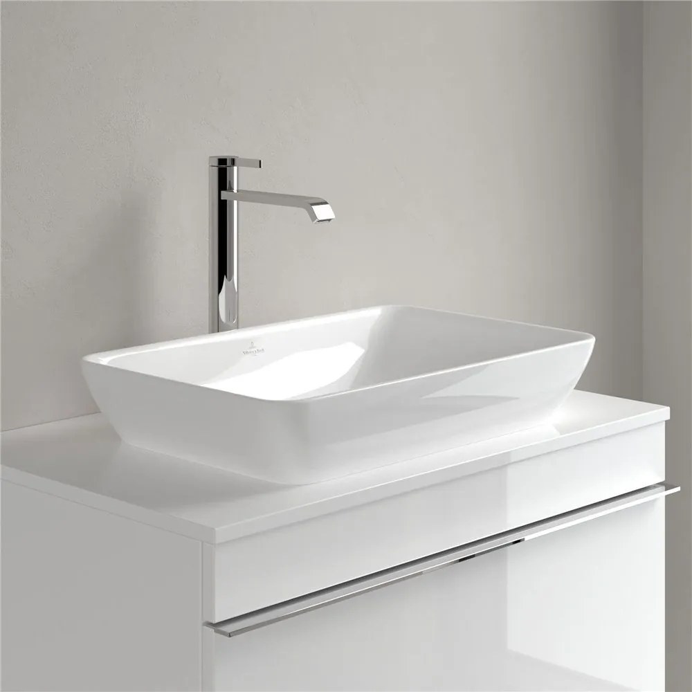 VILLEROY & BOCH Venticello umývadlo na dosku (k čiastočnému zapusteniu), bez otvoru, s prepadom, 550 x 360 mm, biela alpská, s povrchom CeramicPlus, 411355R1