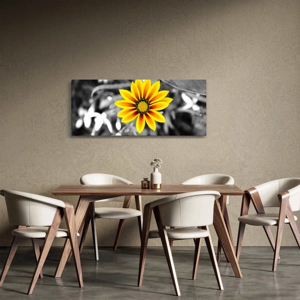 Obraz žltej kvetiny (120x50 cm)