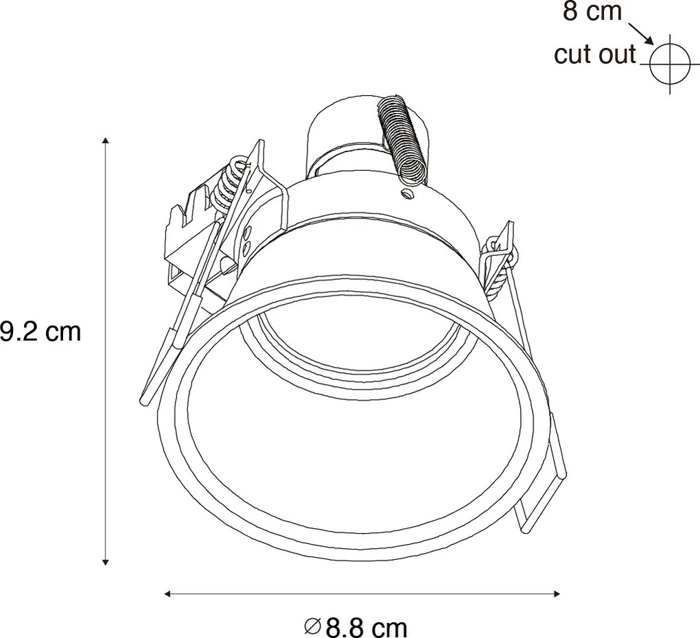 Inteligentné zapustené bodové svietidlo biele IP44 vr. Wifi GU10 50mm - Dept
