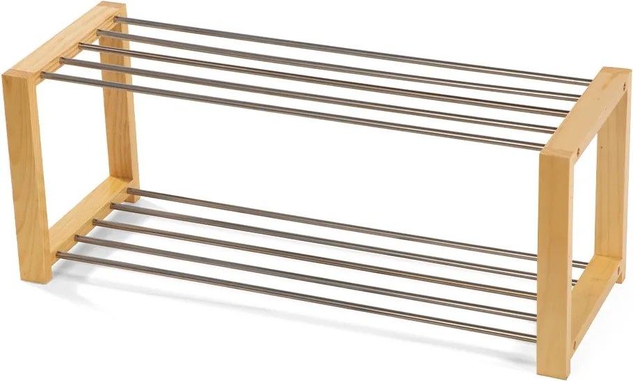 Noela Kovový botník v dekore dreva NEX 2 poschodia