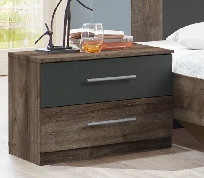 Zostava spálne Nora, bahenný dub / grafitová