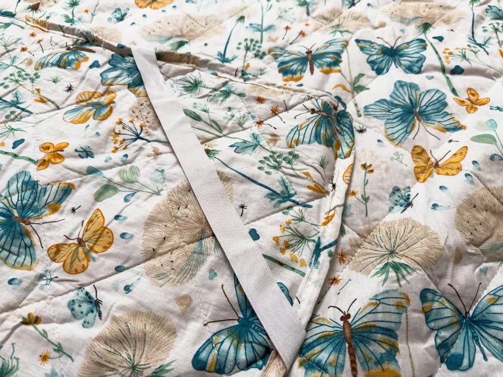 Prehoz na posteľ ELIVINE biely, 100% bavlna Rozmer: 170 x 210 cm