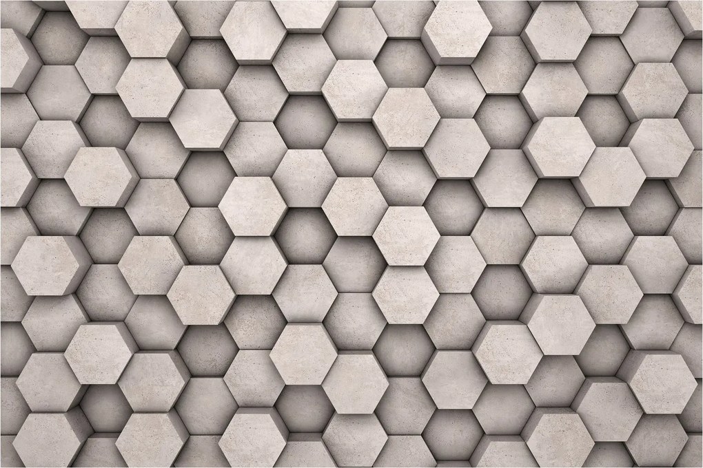 Obraz - Hexagóny v betónovom dizajne (90x60 cm)
