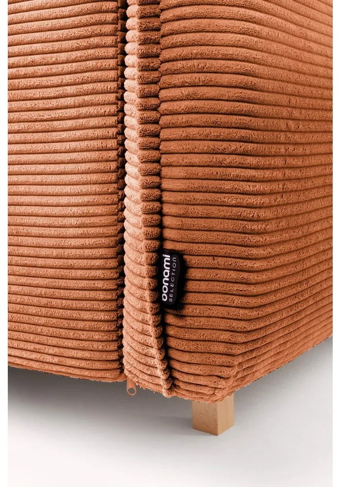 Oranžová menčestrová rozkladacia rohová pohovka (ľavý roh/do tvaru "U") Tori – Bonami Selection