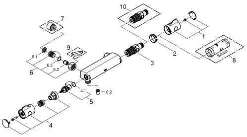 GROHE 34561000 - Termostatická sprchová batéria DN 15 lesklý chróm