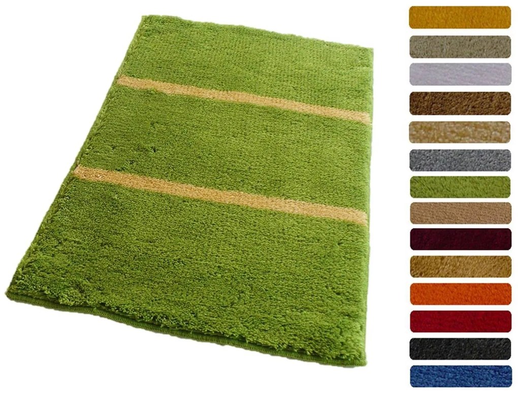 ROUTNER Kúpeľňová predložka IRSINA Zelenobéžová 10511 - Zelenobéžová / 50 x 80 cm 10511