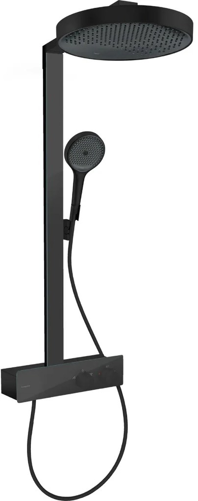 Hansgrohe Rainfinity, Showerpipe 360 1jet s termostatom ShowerTablet 350, čierna matná, HAN-26853670