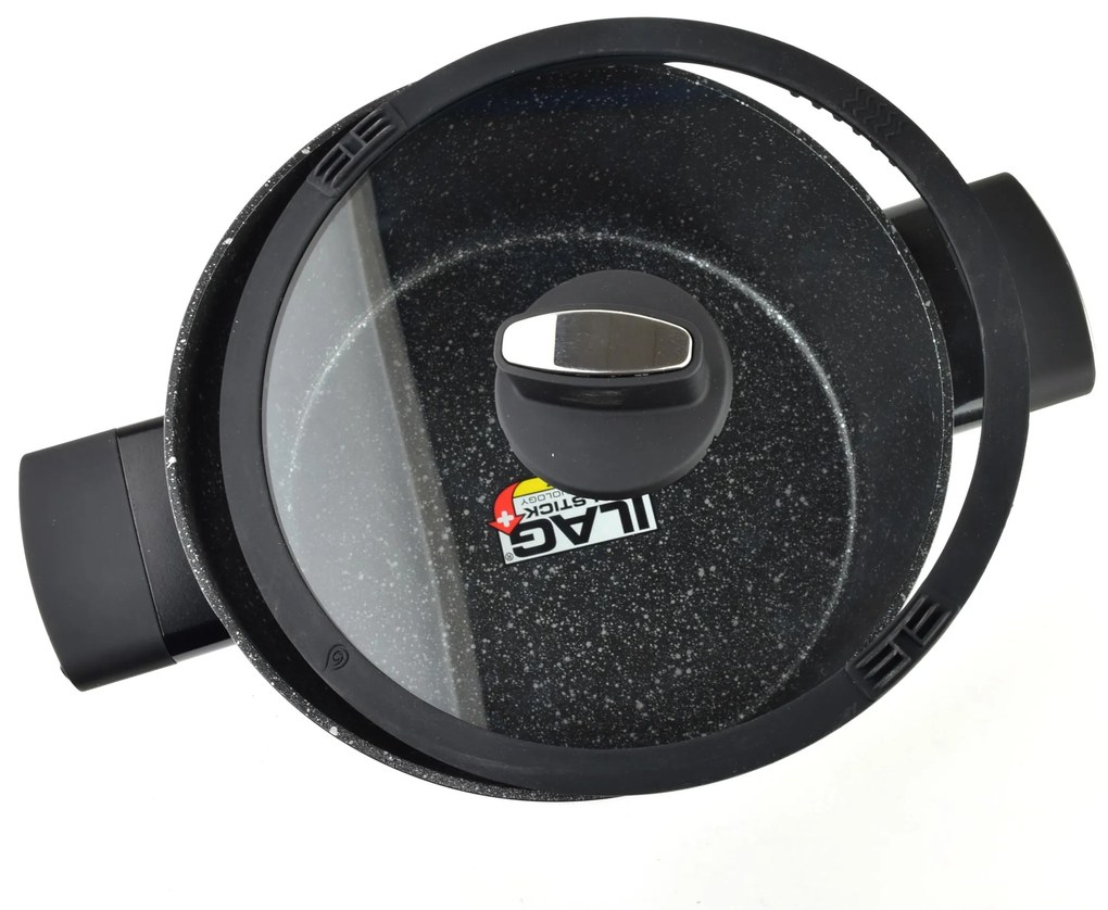 Hliníkový hrnec VALERIAN ALLESKEN ILAG Ultimate NON STICK 4,1 l černý