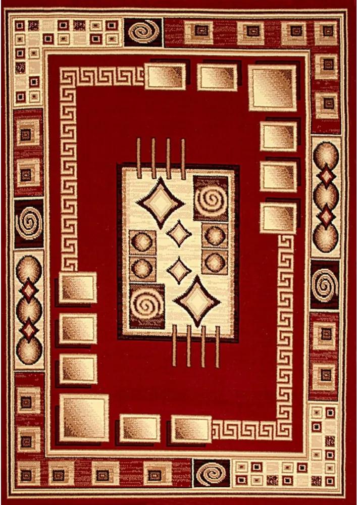 Kusový koberec PP Retine červený, Velikosti 60x110cm