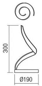 Redo 01-1815 - LED Stolná lampa TORSION LED/11W/230V biela