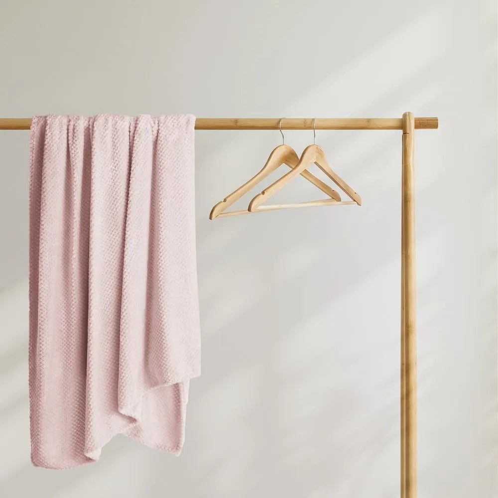 Púdrovoružová deka z mikrovlákna DecoKing Henry, 70 x 150 cm