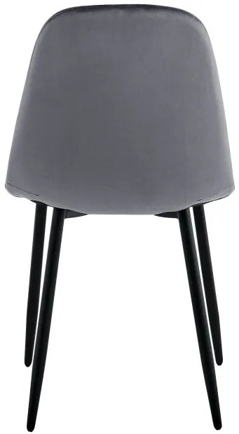 Jedálenská stolička ORLANDO zamatová, grafitová