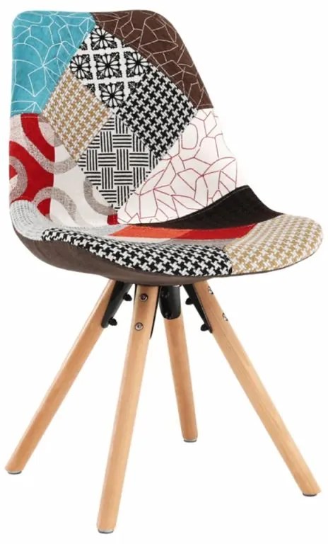 Jedálenská stolička, patchwork farebná