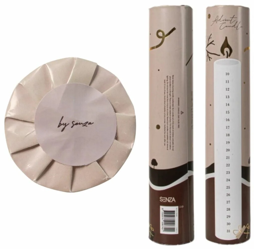 Adventná sviečka NUMIRA 25 cm, biela