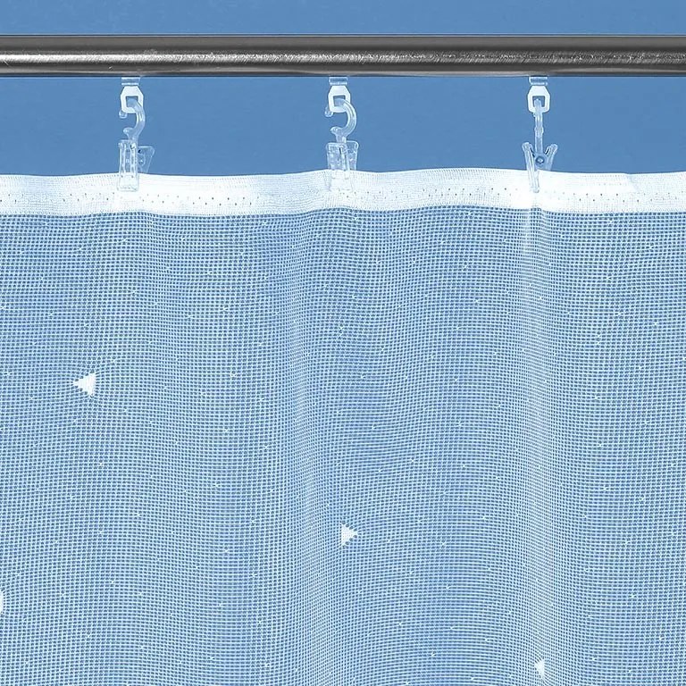 Goldea žakárová záclona - geometrické trojuholníčky - metráž 180 cm