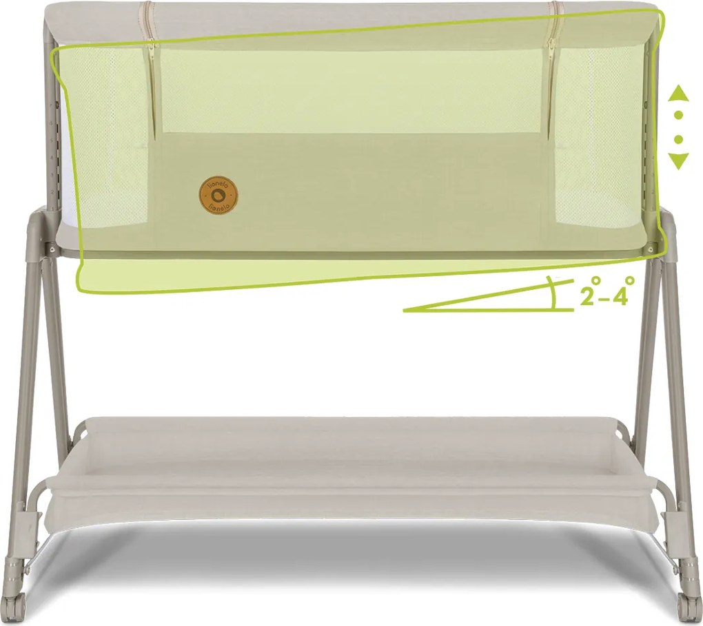 LIONELO Postieľka Luna 2v1 Beige Sand