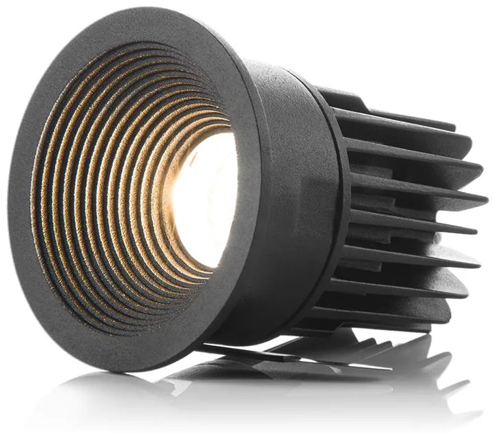 LED2 Vonkajšie zápustné bodové LED osvetlenie SPLASH, 7W, teplá biela, okrúhle, čierne, IP54