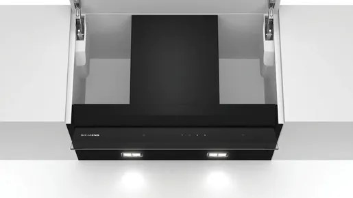 Vstavaný odsávač pár Siemens 60 cm čierne sklo, čierna LJ67BAM60