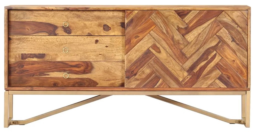 vidaXL Komoda 118x30x60 cm masívne sheesamové drevo