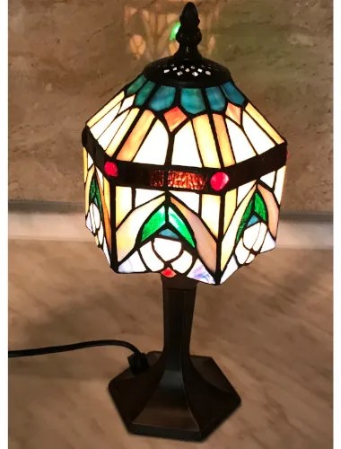 Lampa tiffany PESTRÁ 14*32