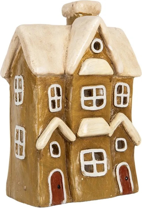Zelený domček svietnik na čajovú sviečku Homely - 23*15*33 cm