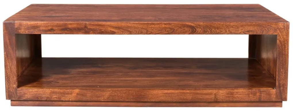 furniture-nabytek.cz - Masivní konferenční stolek Milburn z akácie, lakovaný, hnědý – 116×57×35 cm