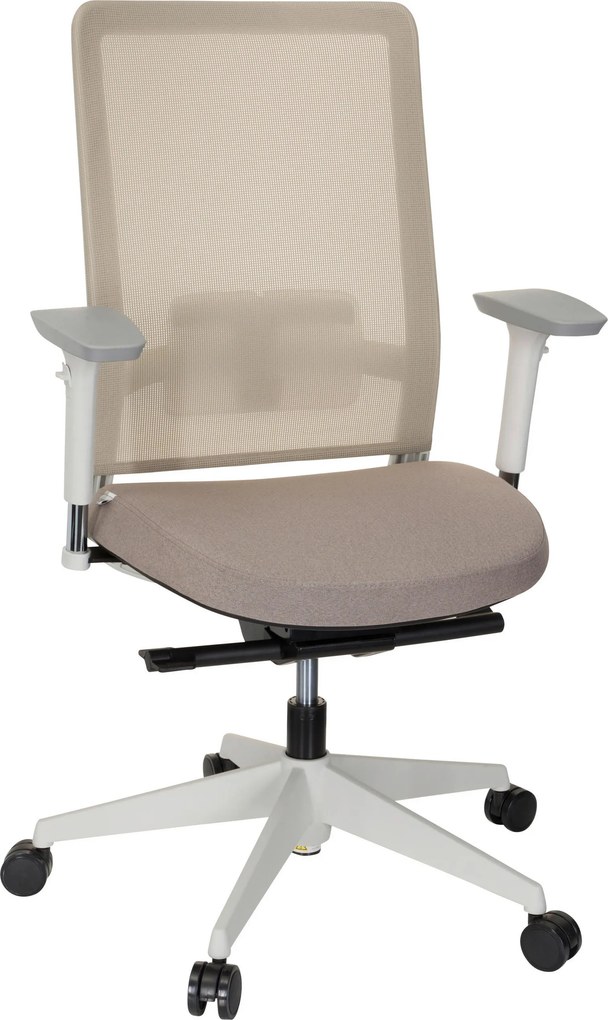 XXXLutz OTOČNÁ STOLIČKA, sieťovina, plochá tkanina, biela, béžová MID.YOU - Online Only kancelárie - 001918038302