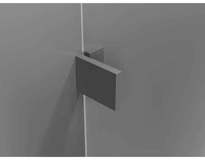 Mexen Lunar, L Duo výklopný sprchový kút 110 x 100 cm, 8mm číre sklo, grafitový profil, 834L-110L-100P-95-00