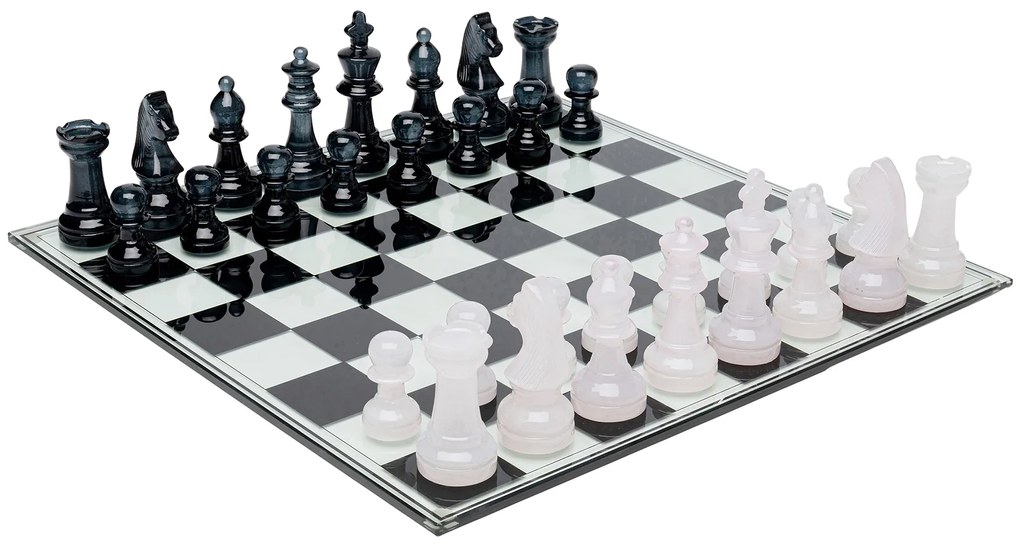 Chess dekorácia bielo-čierna