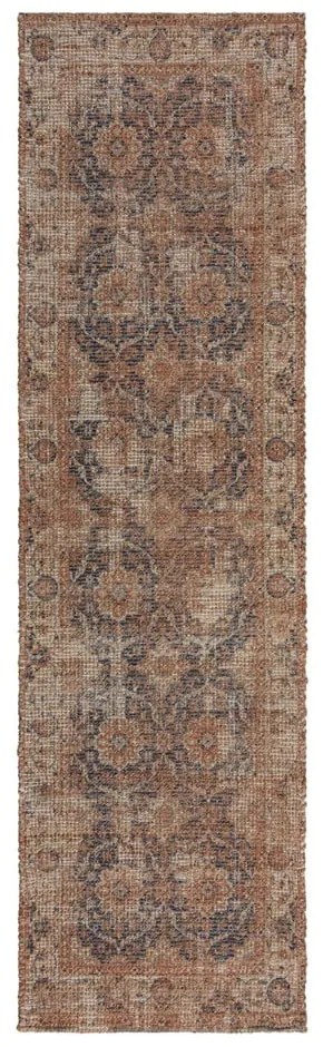 Ručne tkaný behúň s prímesou juty v prírodnej farbe 60x230 cm Miley – Flair Rugs