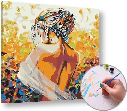 Maľovanie podľa čísel ŽENA – stredná náročnosť