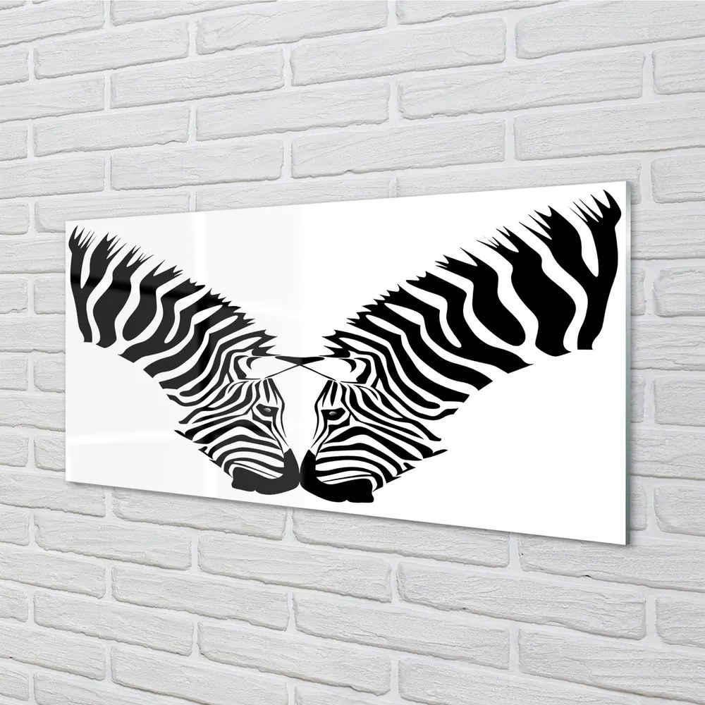 Obraz na akrylátovom skle Zrkadlo zebra 140x70 cm