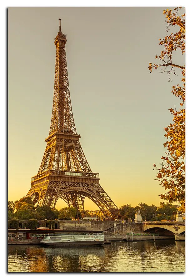 Obraz na plátne - Eiffel Tower - obdĺžnik 7110A (75x50 cm)