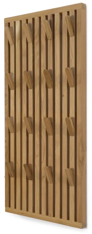 Vešiakový panel z dubového dreva v prírodnej farbe 46x100x8 cm Parco – Spinder Design