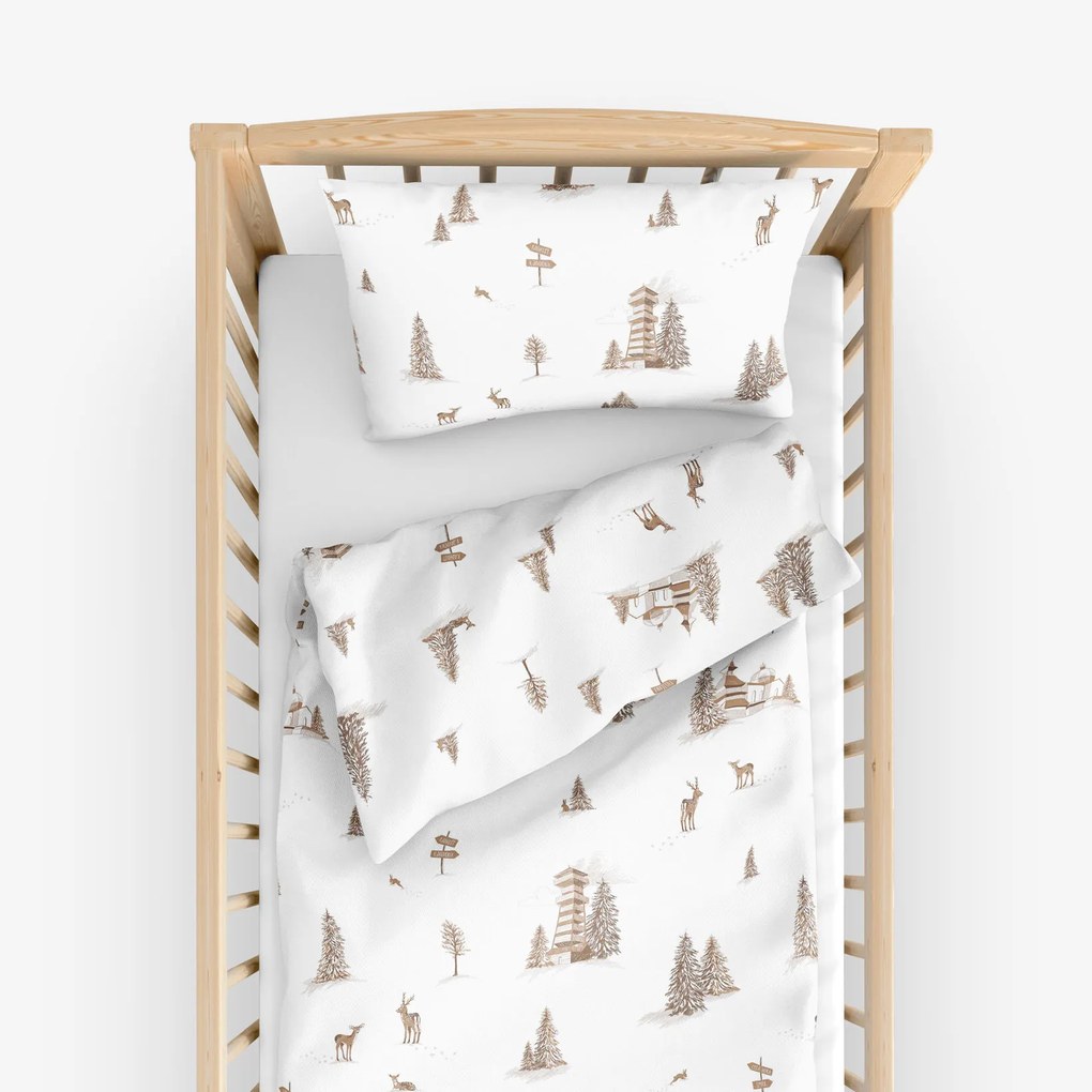 Goldea bavlnené obliečky do detské postieľky - beskydy 90 x 130 a 40 x 60 cm