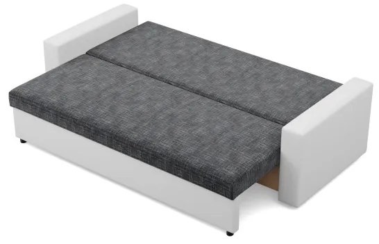 Trojmiestna rozkladacia sedačka LUNA tmavosivá / biela