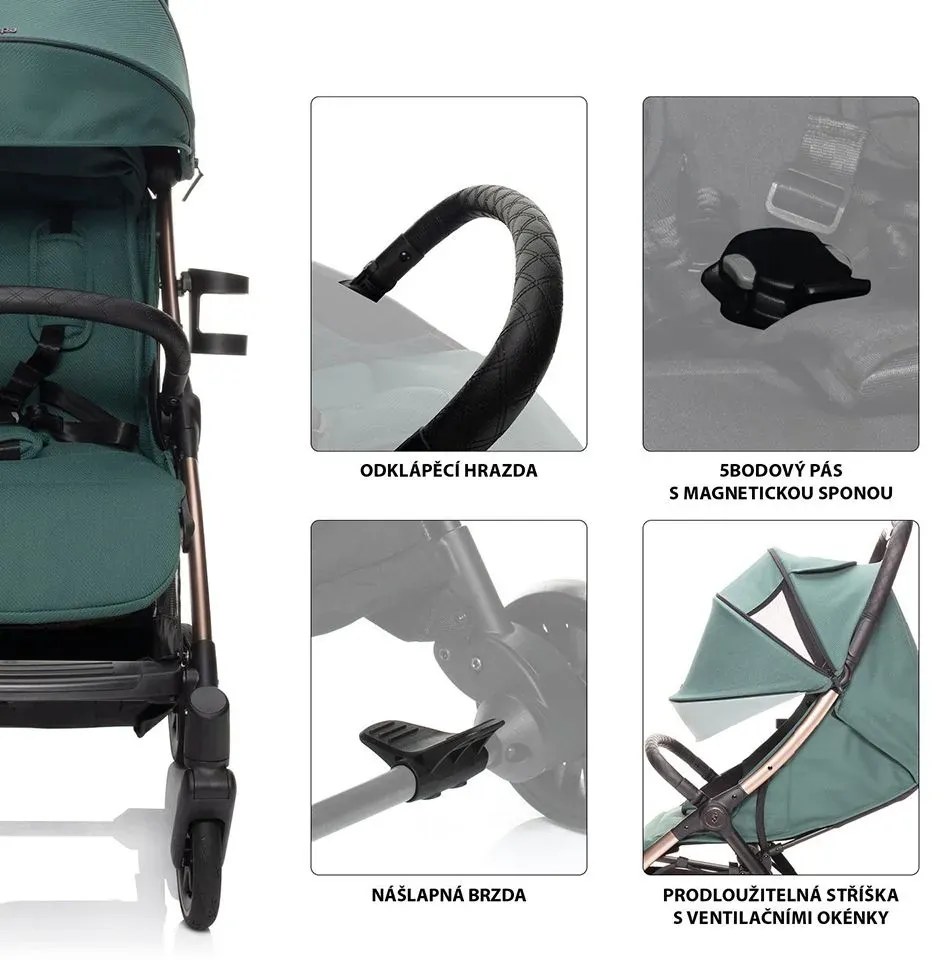 Kočík ZOPA Quiq 2 - antique green/black
