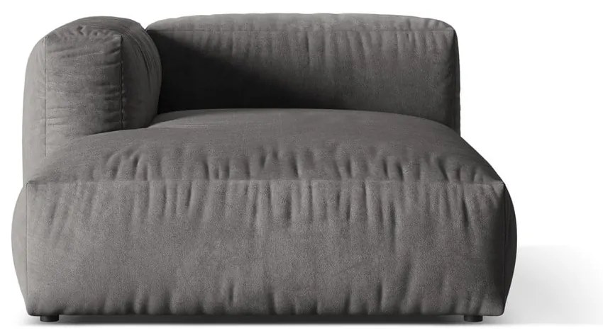 Sivý zamatový modul pohovky (ľavý roh) Martina – Micadoni