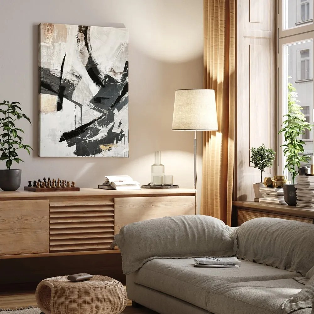 Obraz s ručne maľovanými prvkami 70x100 cm Ash – Styler