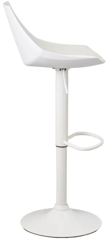 Biele barové stoličky s nastaviteľnou výškou z imitácie kože v súprave 2 ks (výška sedadla 56,5 cm) – Casa Selección