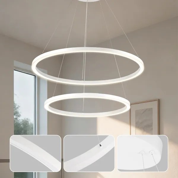 Brilagi - LED stmievateľný luster na lanku PORTOFINO LED/98W/230V pr. 80 cm biela +DO