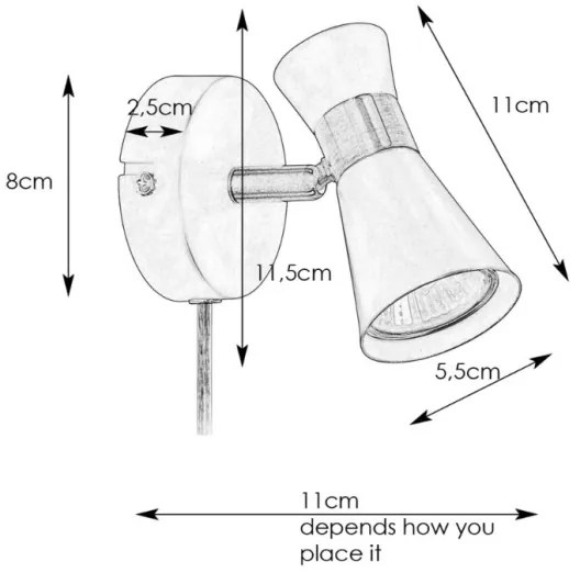 Markslöjd 108625 - Nástenné bodové svietidlo FOLIE 1xGU10/7W/230V čierna/mosadz