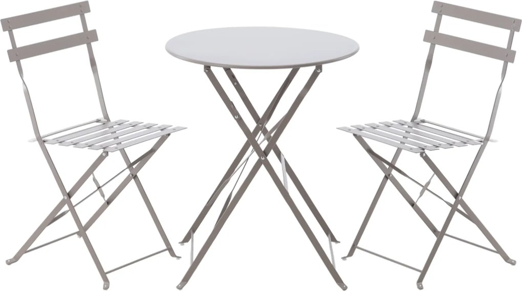 CH Sivá skladacia balkonová sada nábytku Wanda II