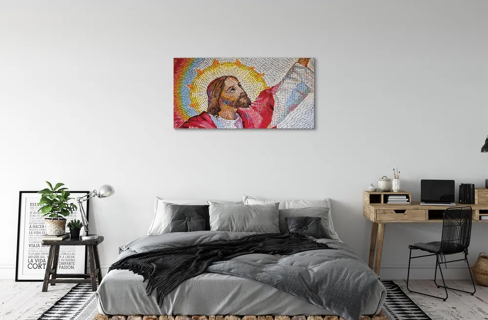 Obraz na plátne mozaika Jesus 100x50 cm
